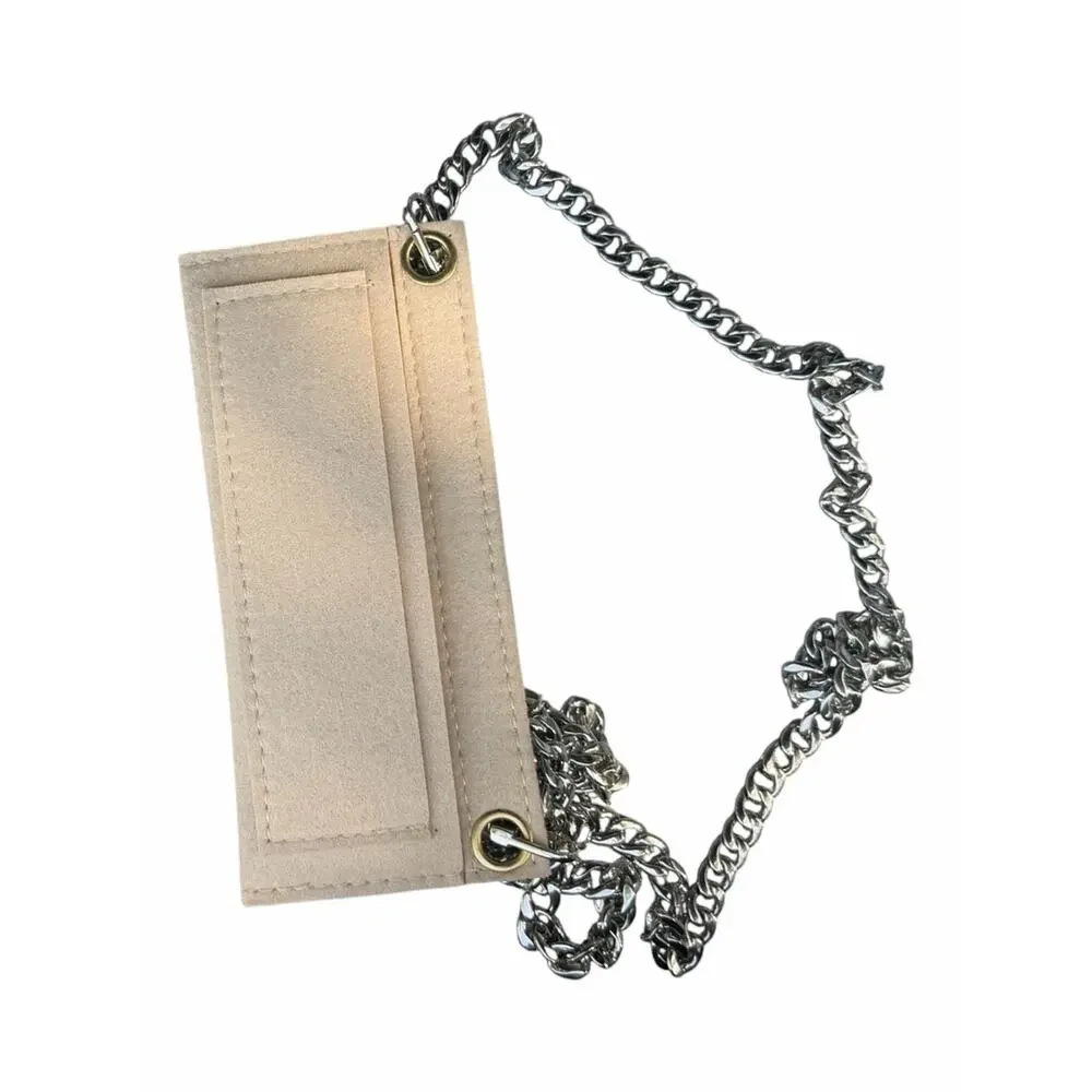 YSL Beauté Black Convertible Crossbody Clutch Bag w/ Silver Chain